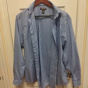 Kirkland signature 16 1/2 34/35 blue and white checkered